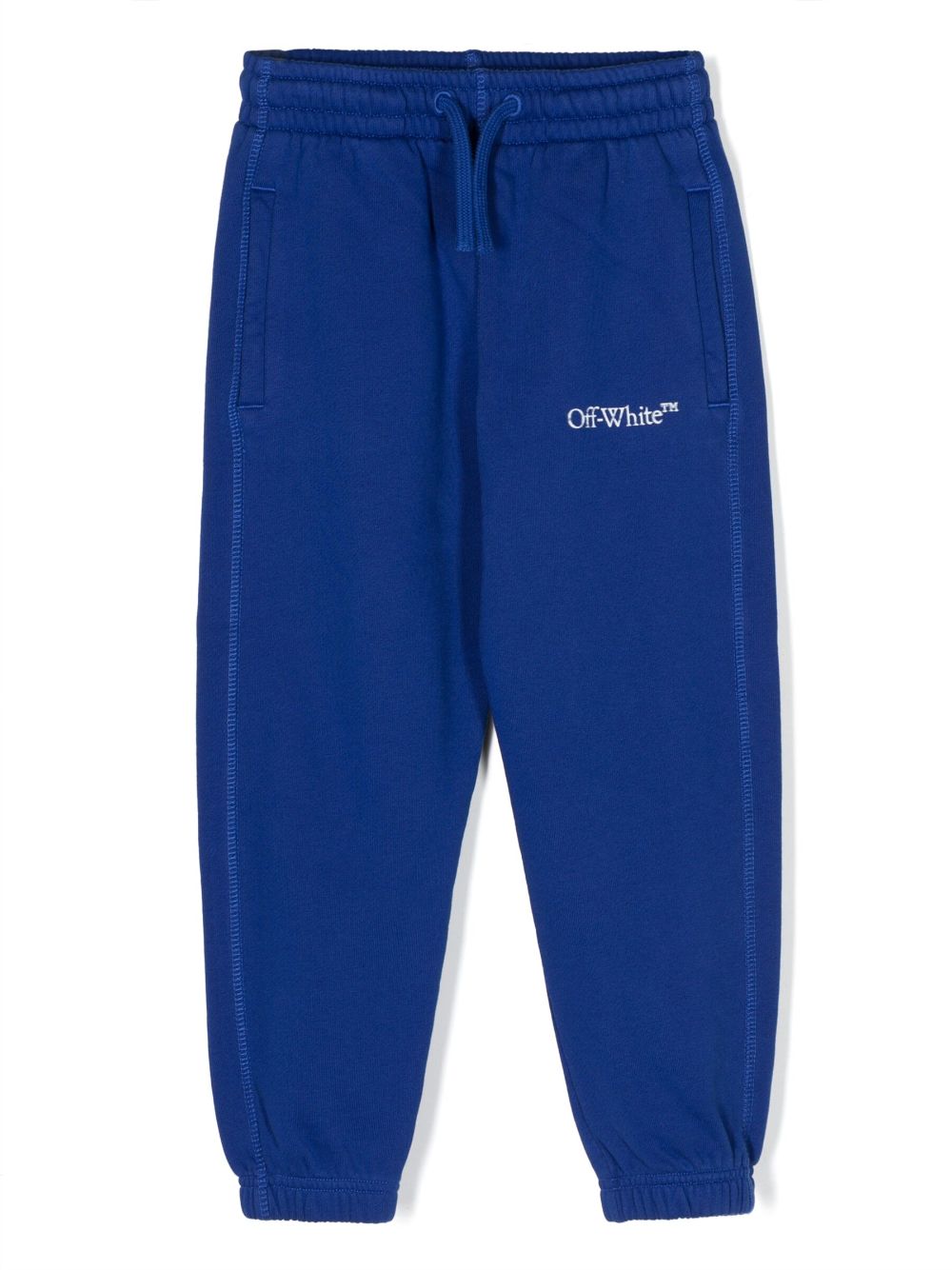 Logo-print drawstring track pants - Blue