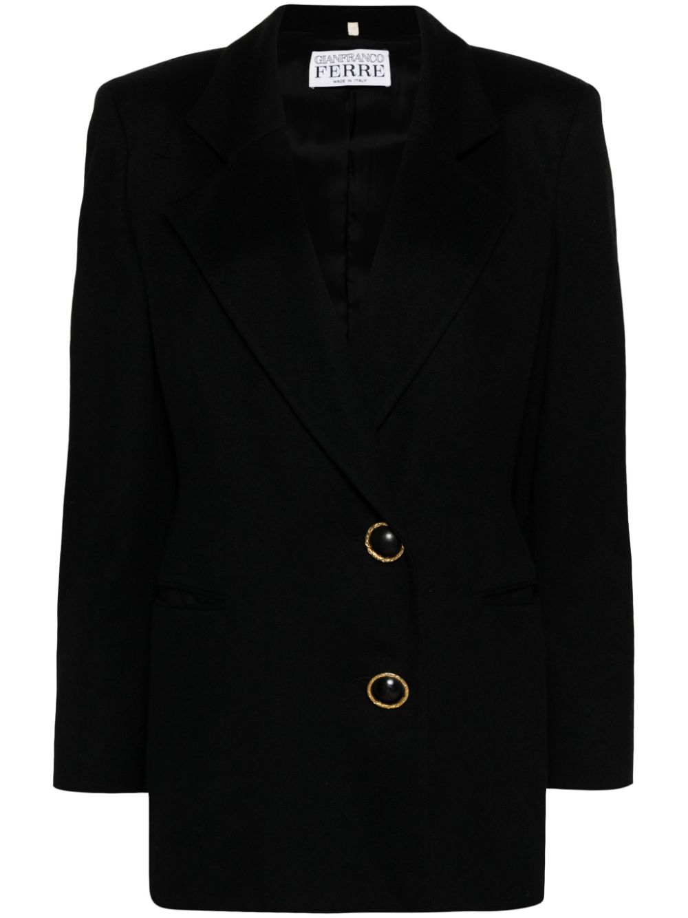 1990s double-breasted blazer - Black