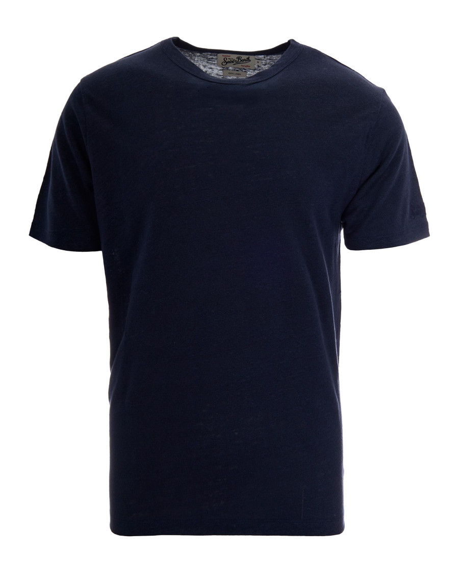 Navy Blue Solid T-Shirt