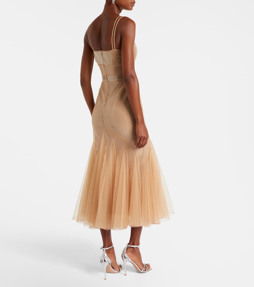 Sequined tulle gown