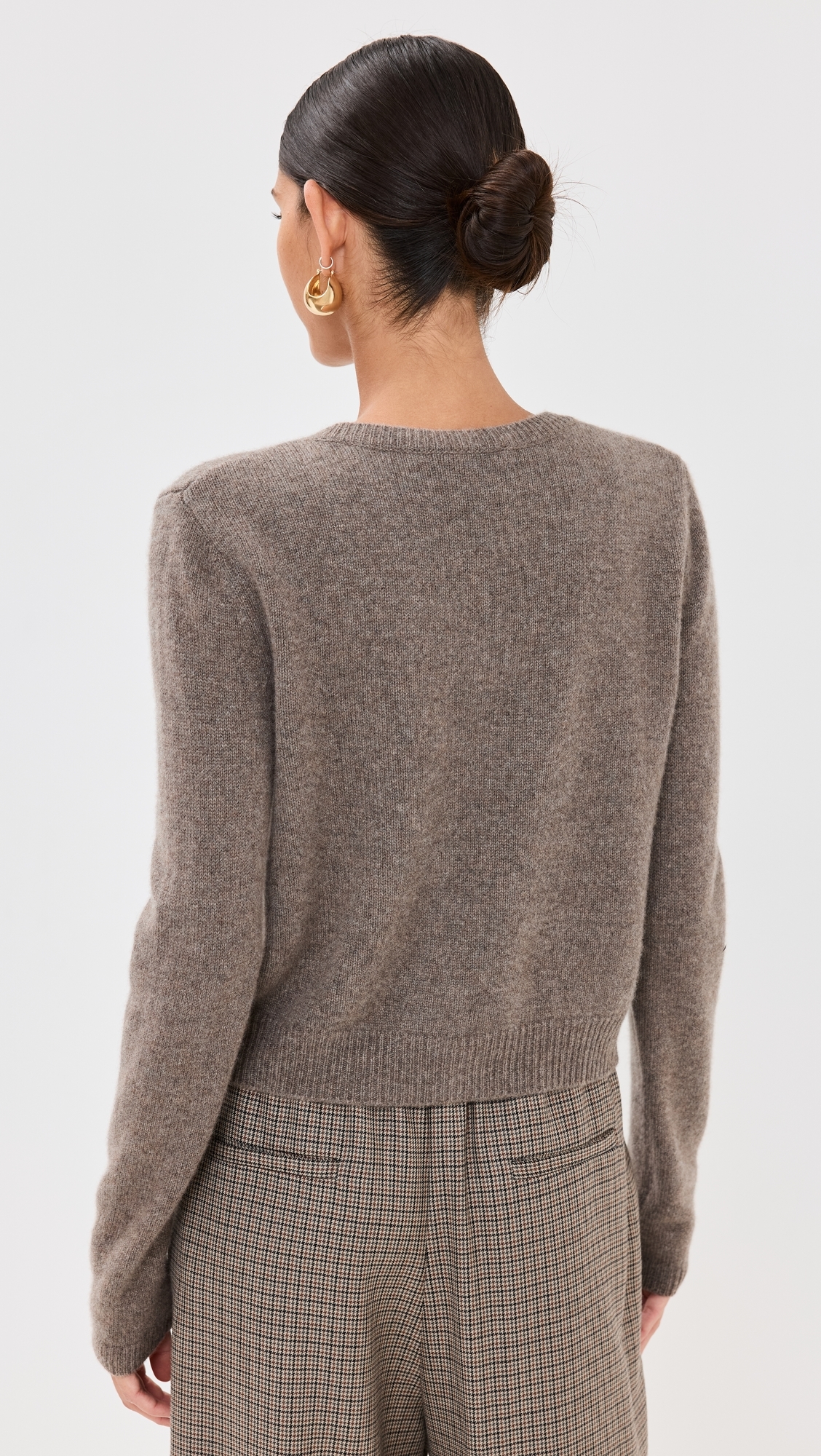 Clara Cashmere Crew Cardigan Cocoa