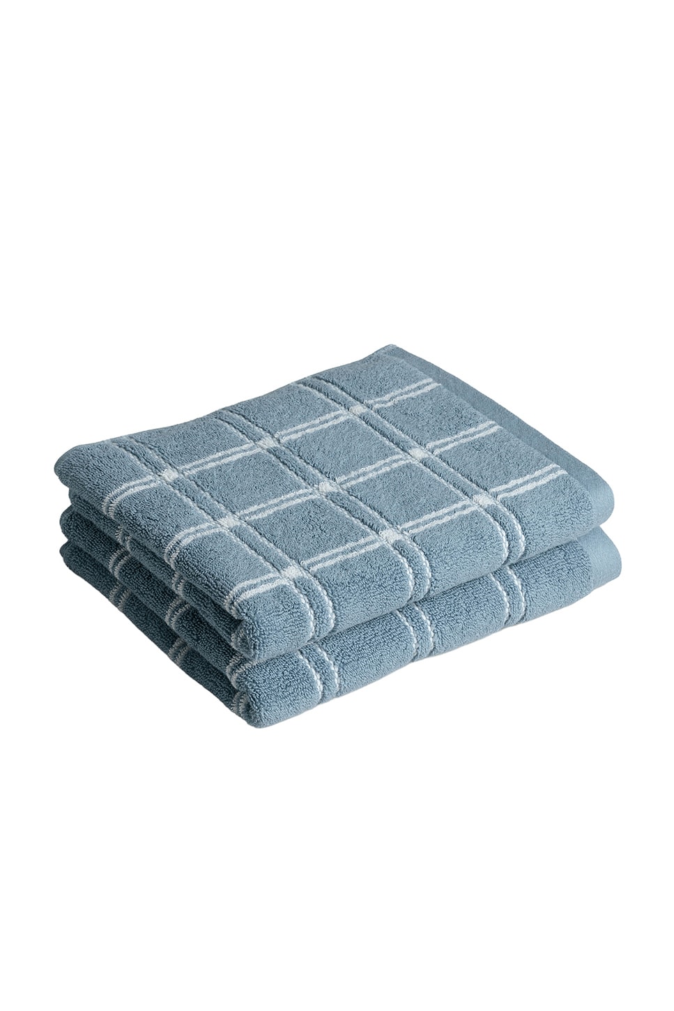 BAINA Hand Towel Set in Celeste & Chalk - Blue, White. a