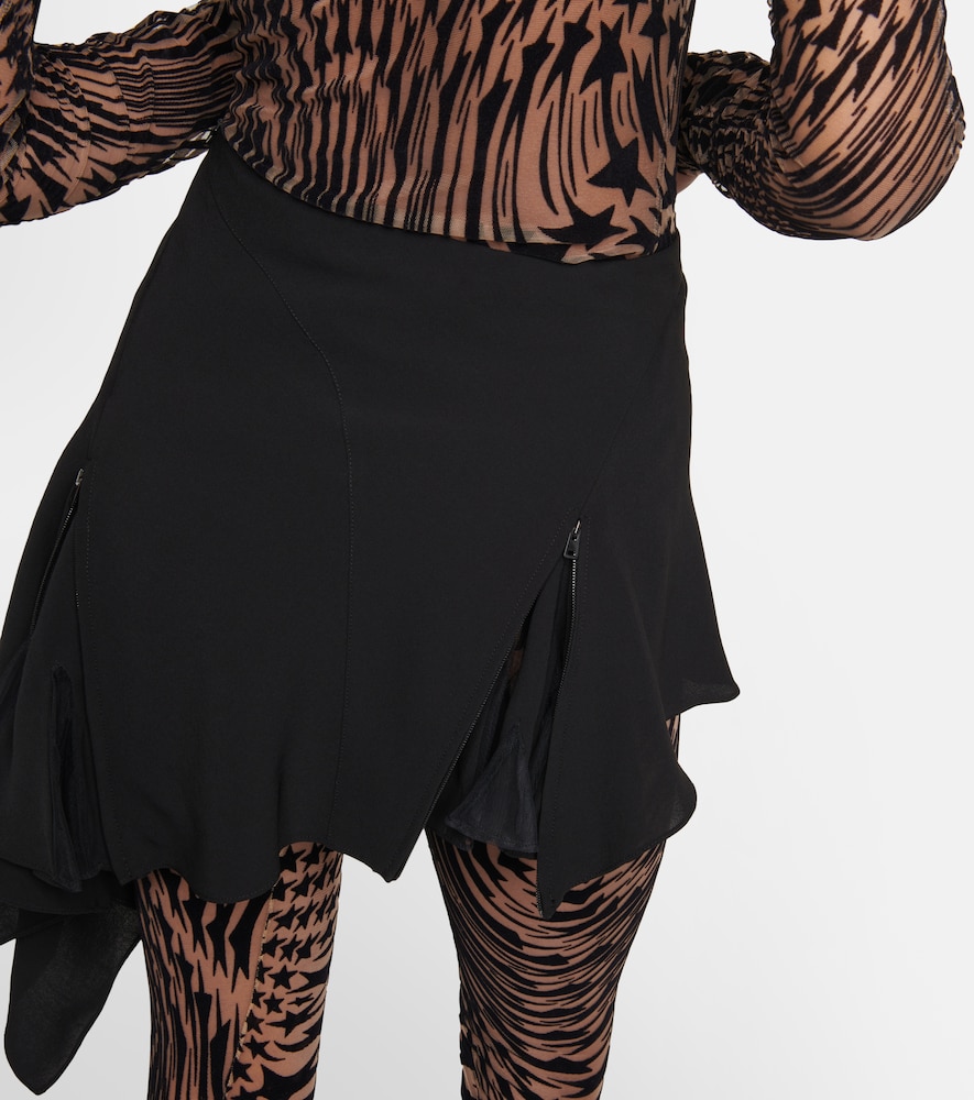 Asymmetrical high-rise miniskirt