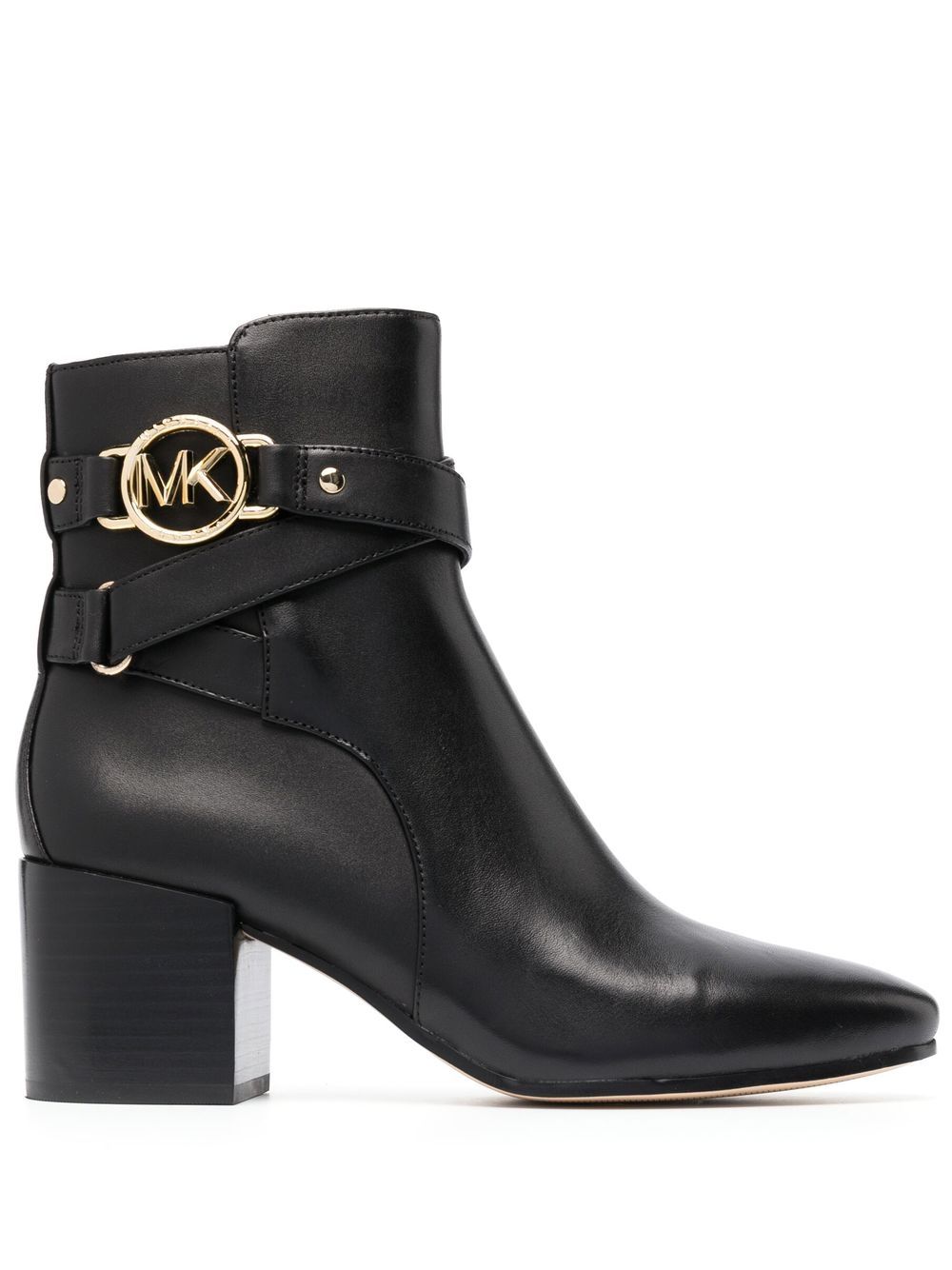 Rory mid-rise leather boots - Black