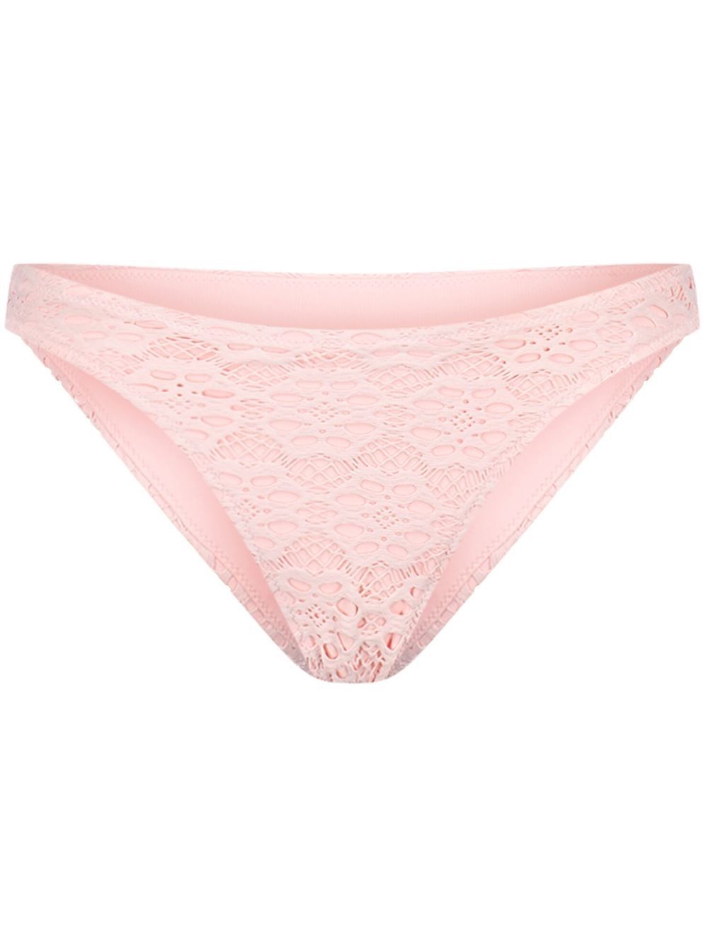 Floral-lace bikini briefs - Pink