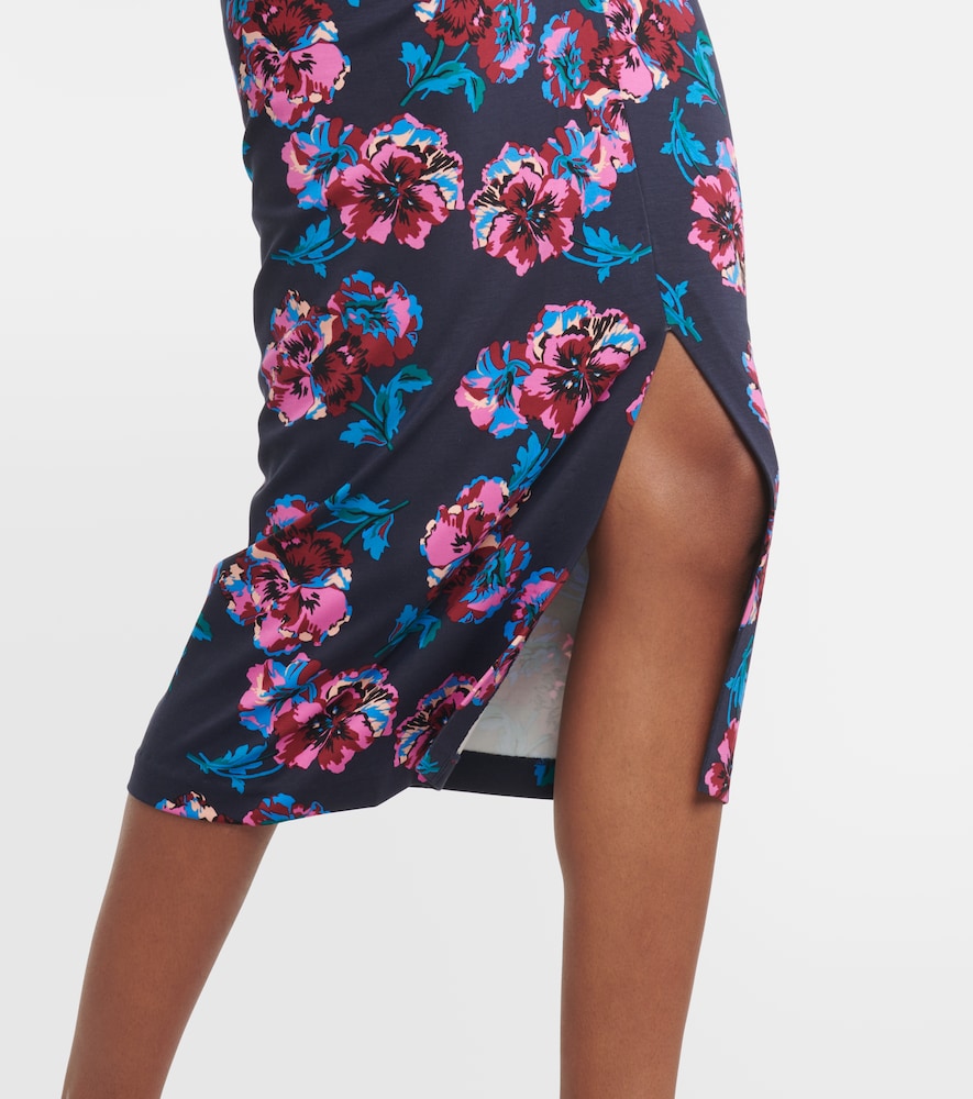 Hades printed jersey midi dress