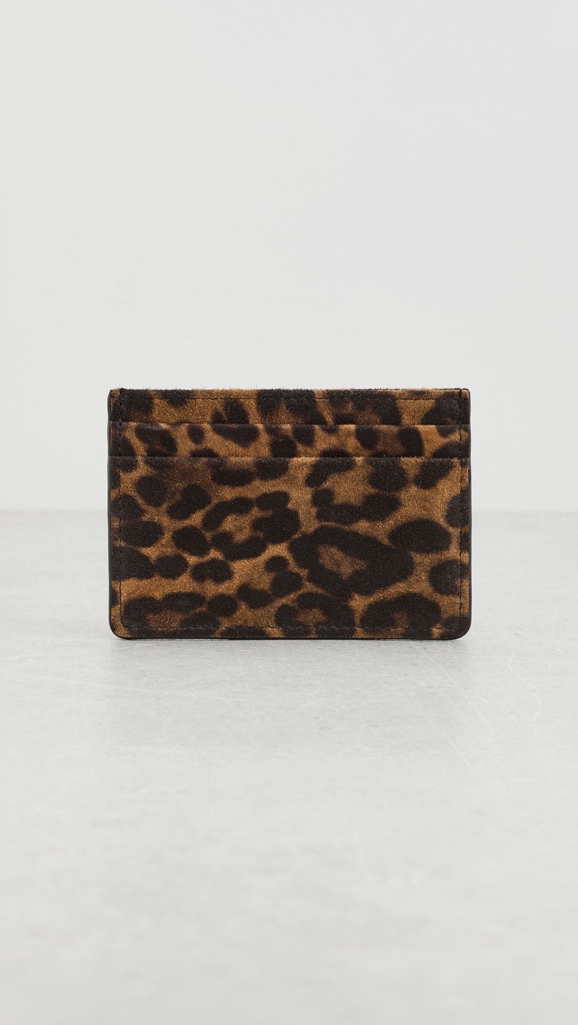 Suede Card Holder LEOPARD SUEDE One Size