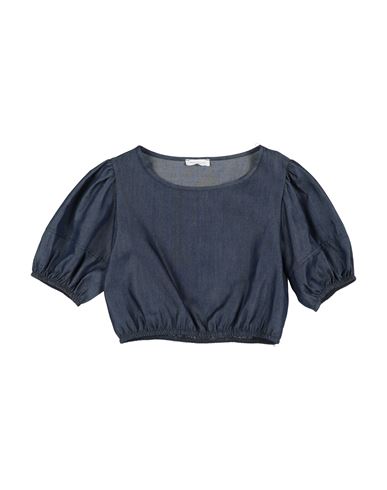 Kid Girl Top Slate blue Size 16 Cotton, Tencel