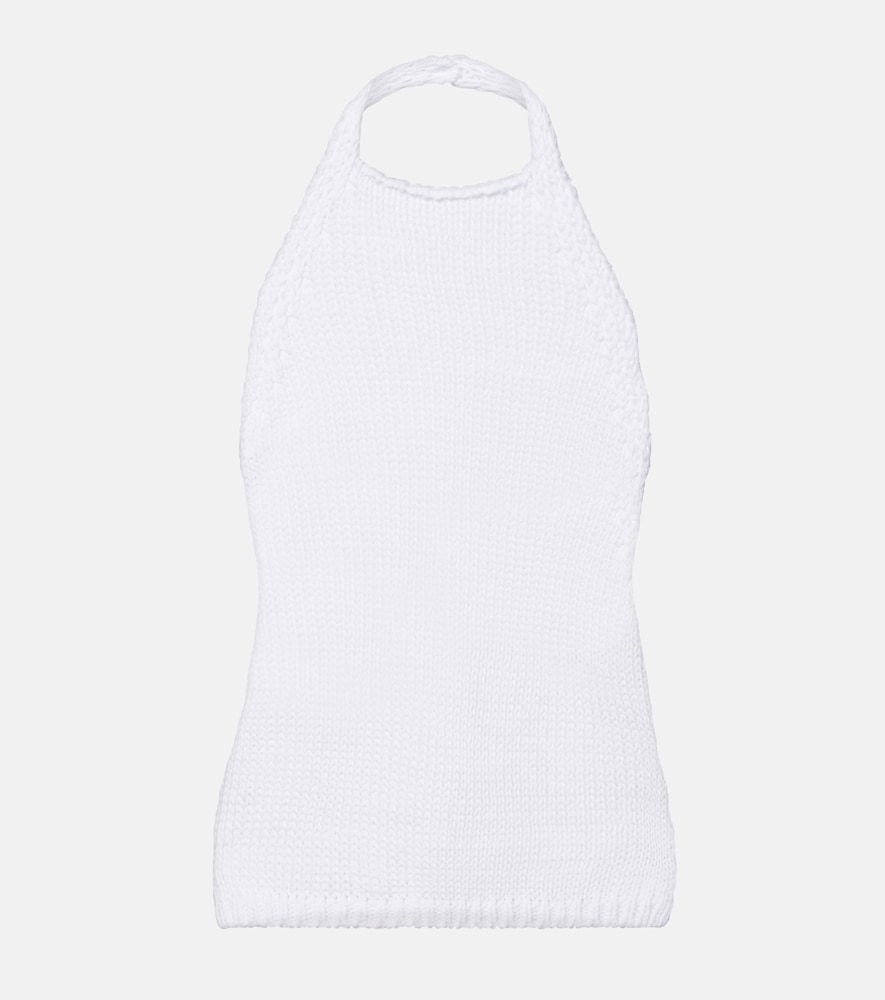 Róhe Knitted halterneck cotton top