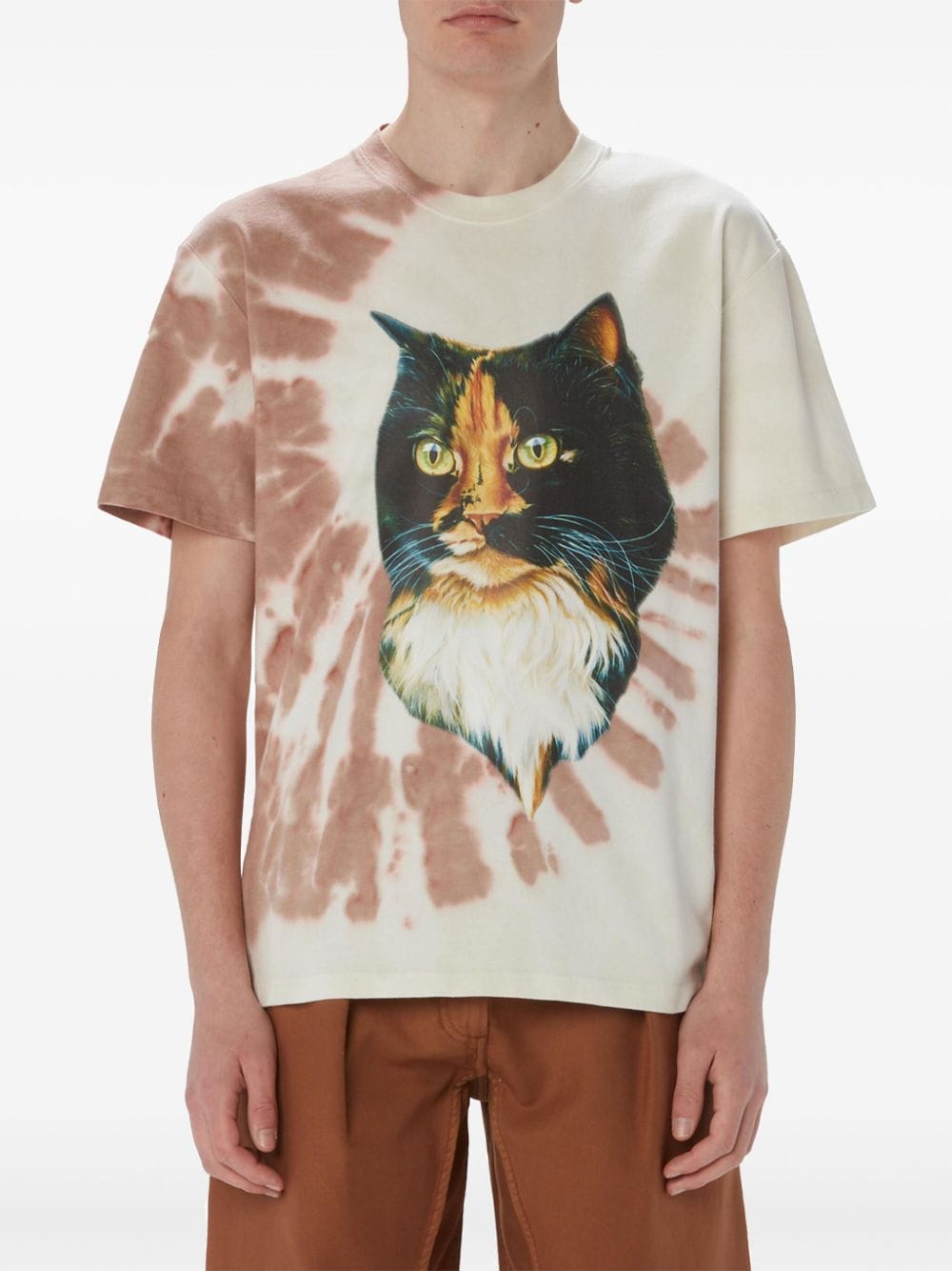 Tie-dye organic cotton T-shirt - White