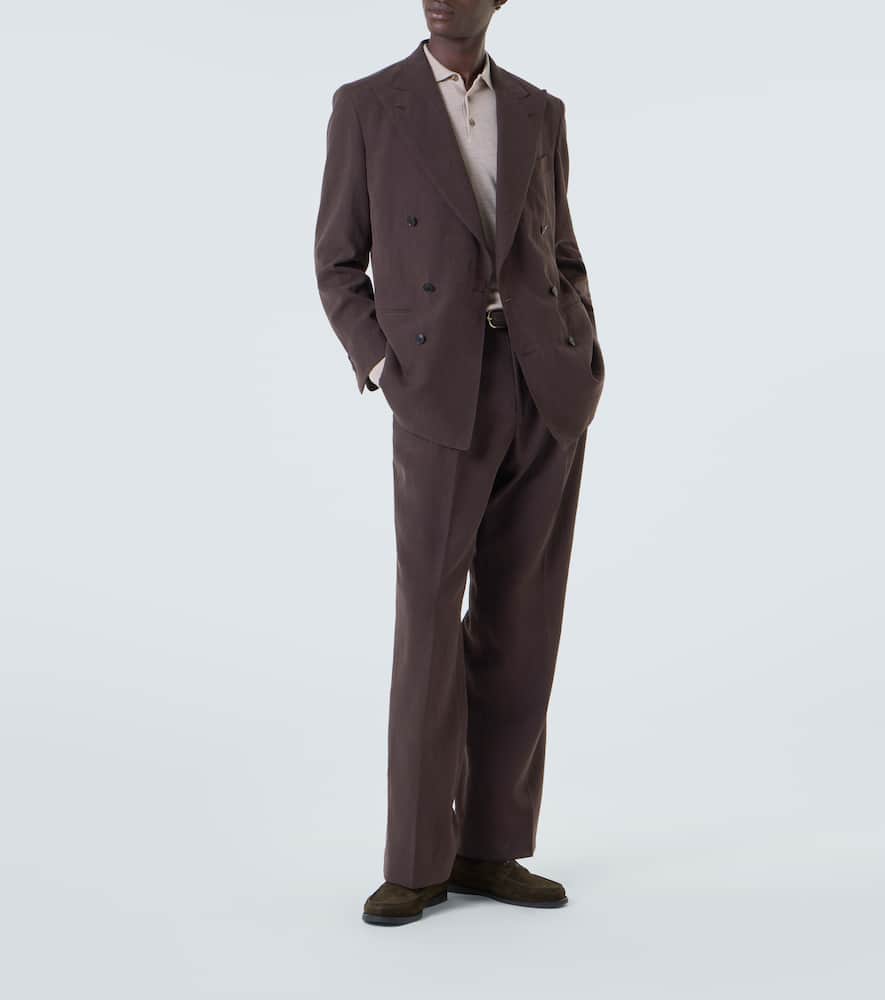 Saman Amel Linen canvas blazer