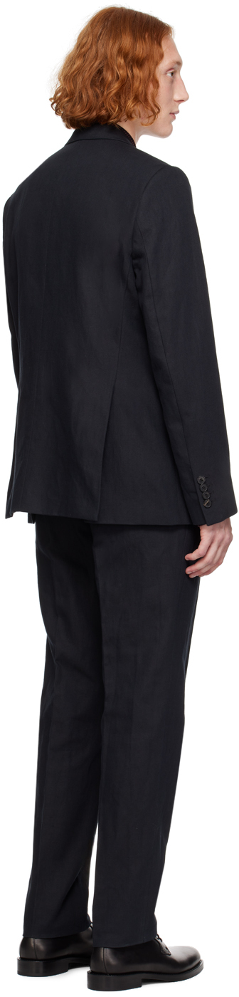 Dries Van Noten Black Cotton & Linen Suit
