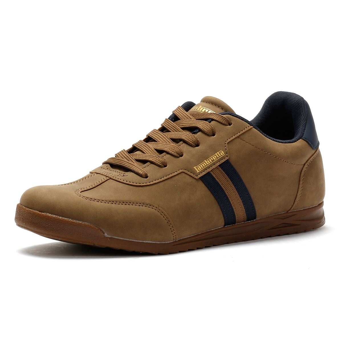 Lambretta Tackle Men's Taupe/Navy Trainer