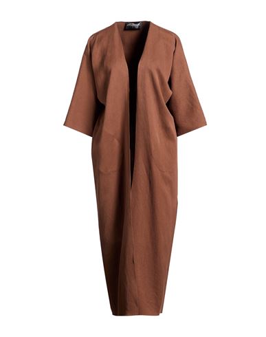 Woman Overcoat & Trench Coat Light brown Size S Linen