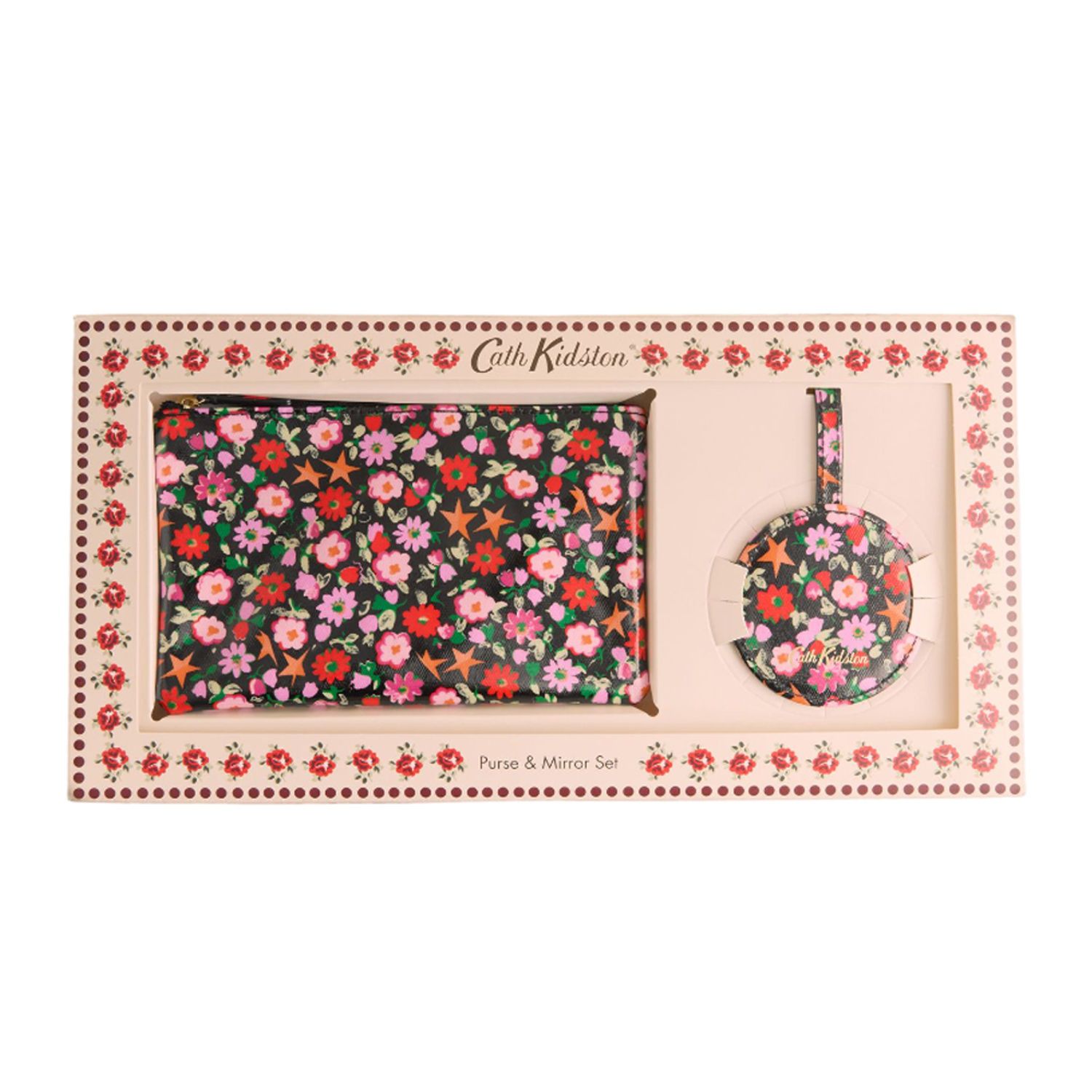 Cath Kidston Women's Ditsy Floral Purse & Mirror in Black