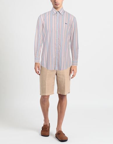 Man Shirt Orange Size 3XL Linen