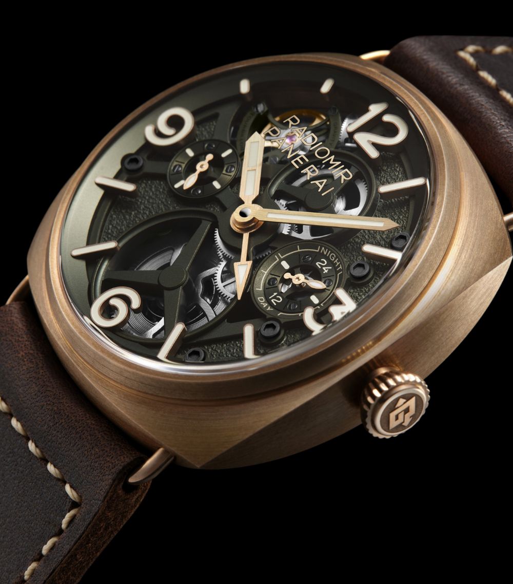 Bronze Radiomir Tourbillon Gmt Bronzo Watch 45Mm