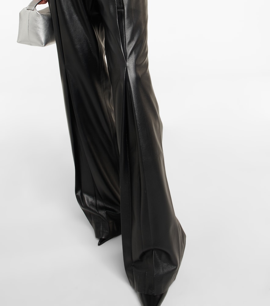Vortico low-rise wide-leg faux leather pants