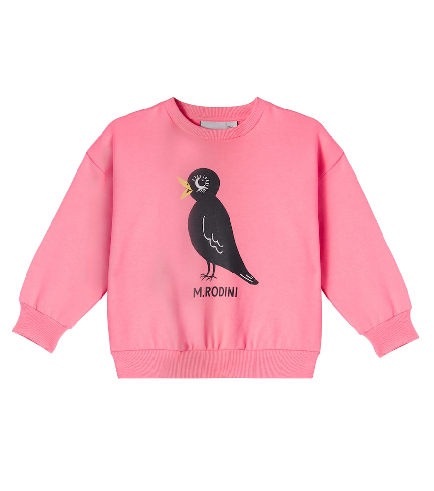 Mini Rodini Blackbird cotton jersey sweatshirt