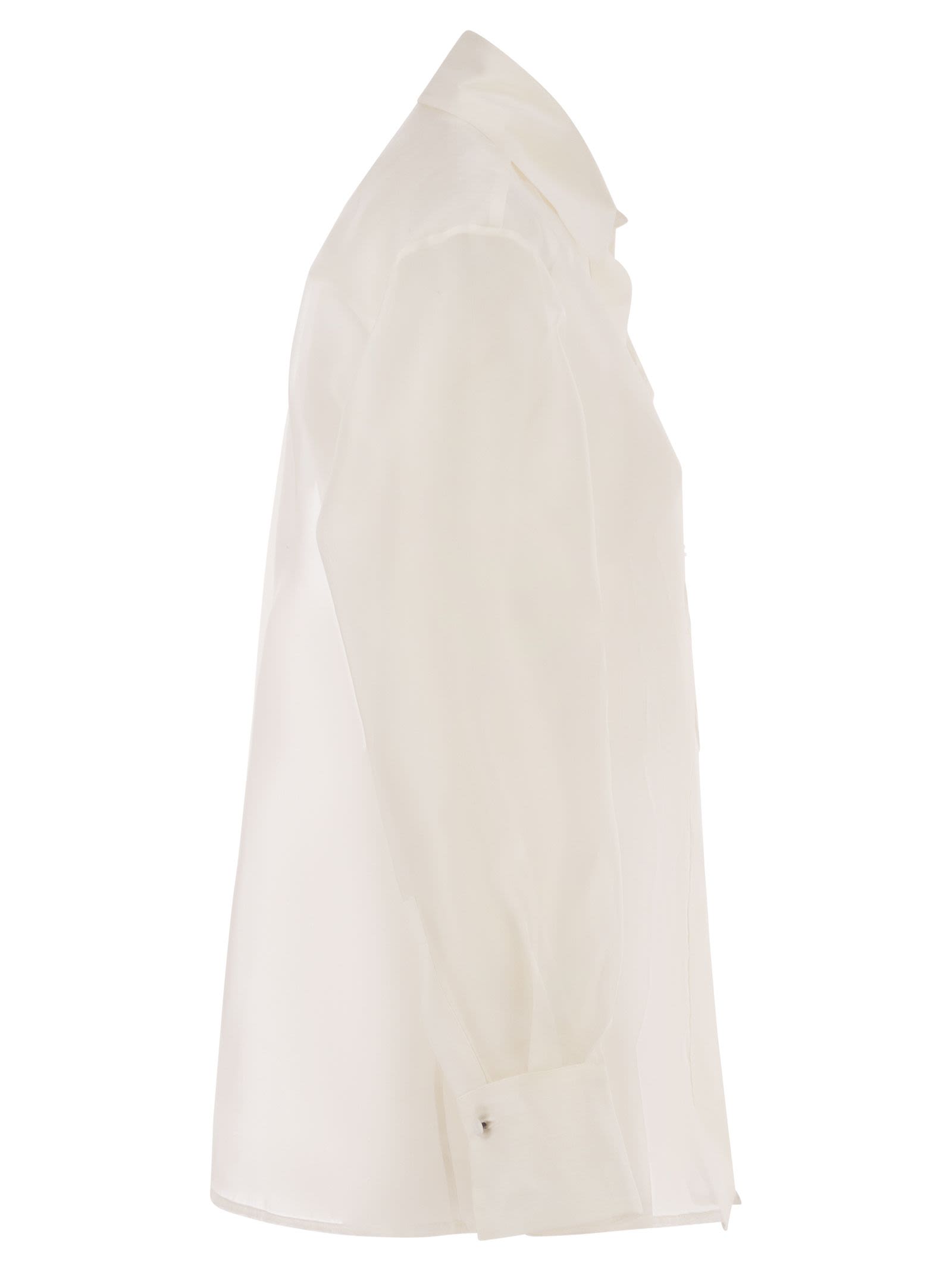 Antonelli Firenze Silk Shirt With Floral Appliqué