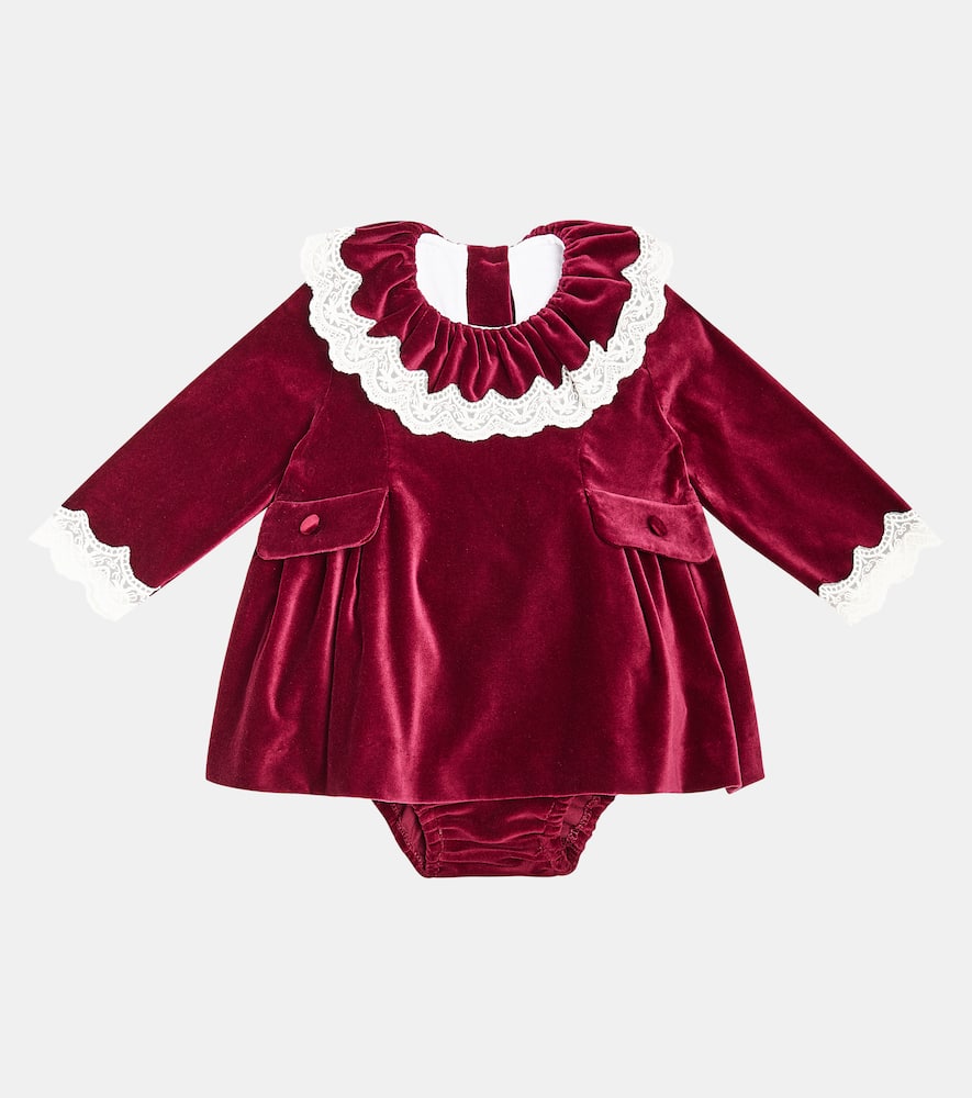 Daroca velvet dress and bloomers set