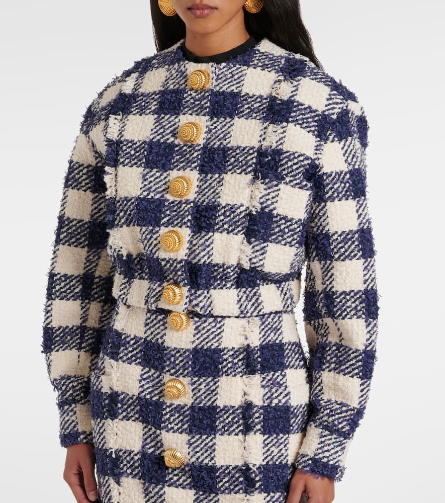 Checked tweed jacket