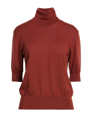 Woman Turtleneck Brick Size 2 Virgin Wool