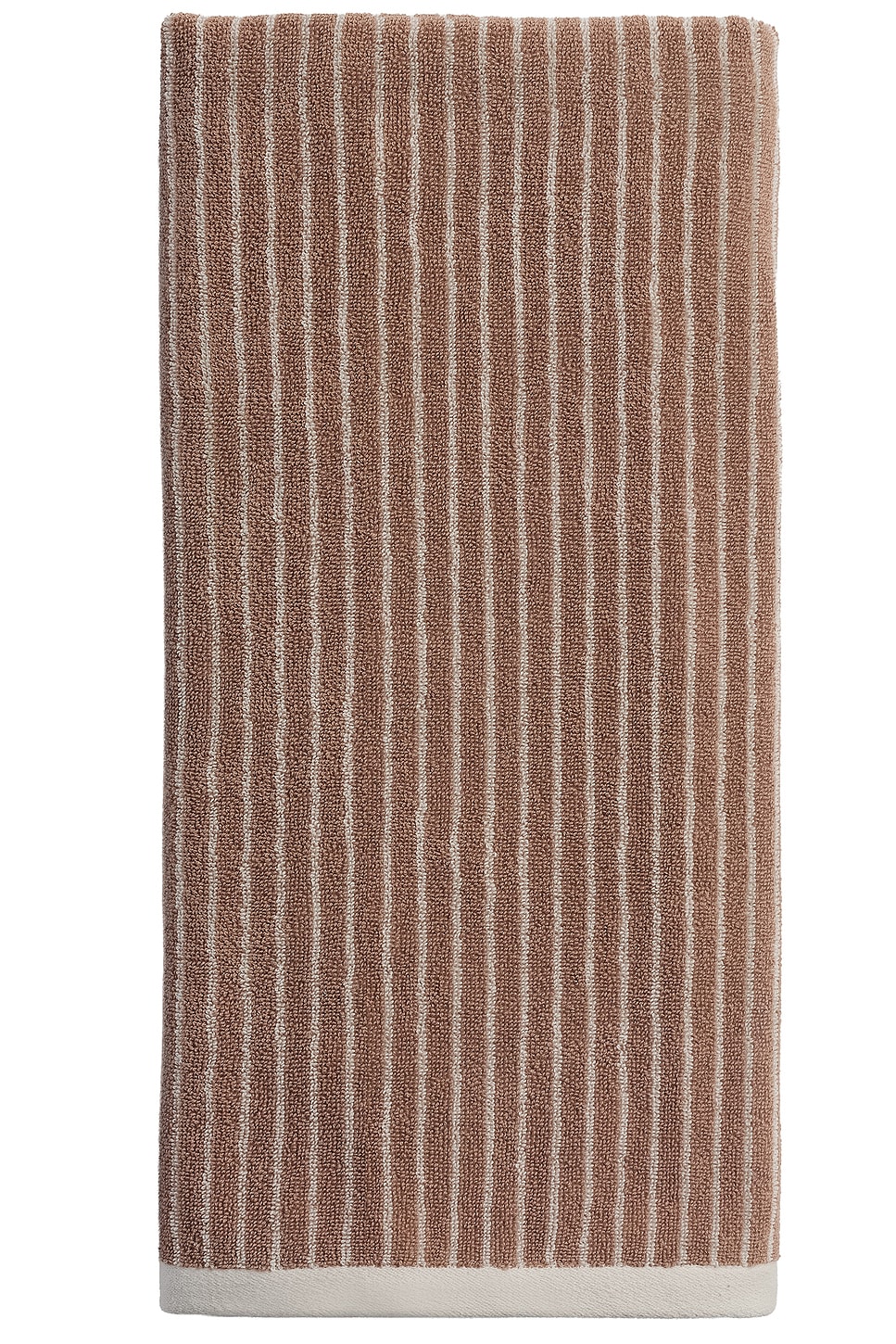 Parachute Pinstripe Hand Towel in Adobe & Alabaster - Red. a