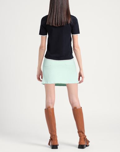 Woman Mini skirt Light green Size XS Cotton, Elastane