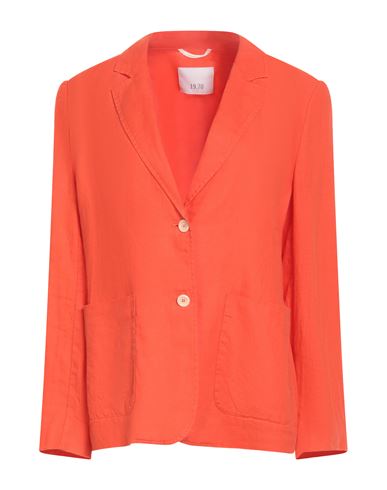 Woman Blazer Orange Size 10 Linen