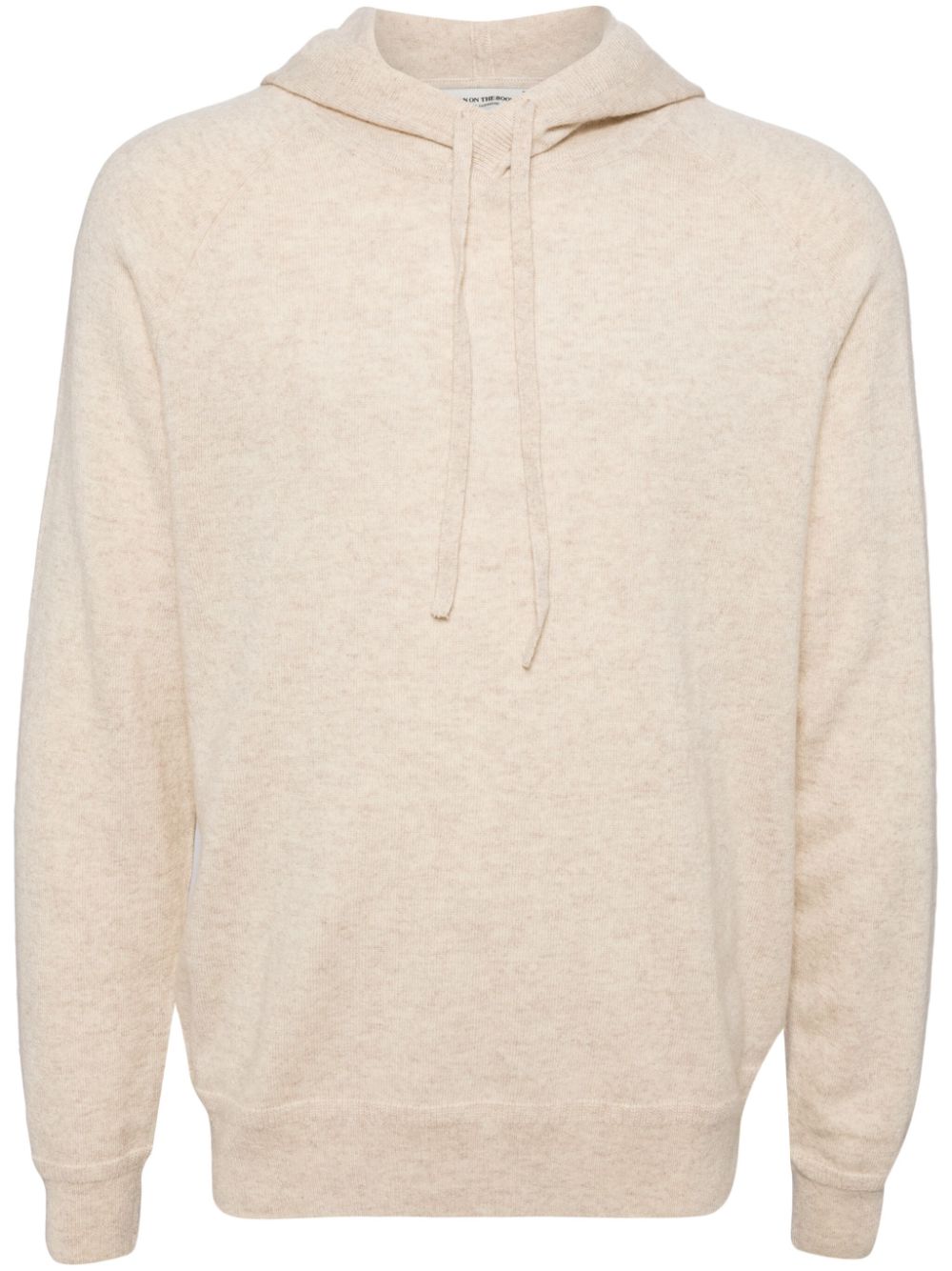 Cashmere long-sleeved hoodie - Neutrals