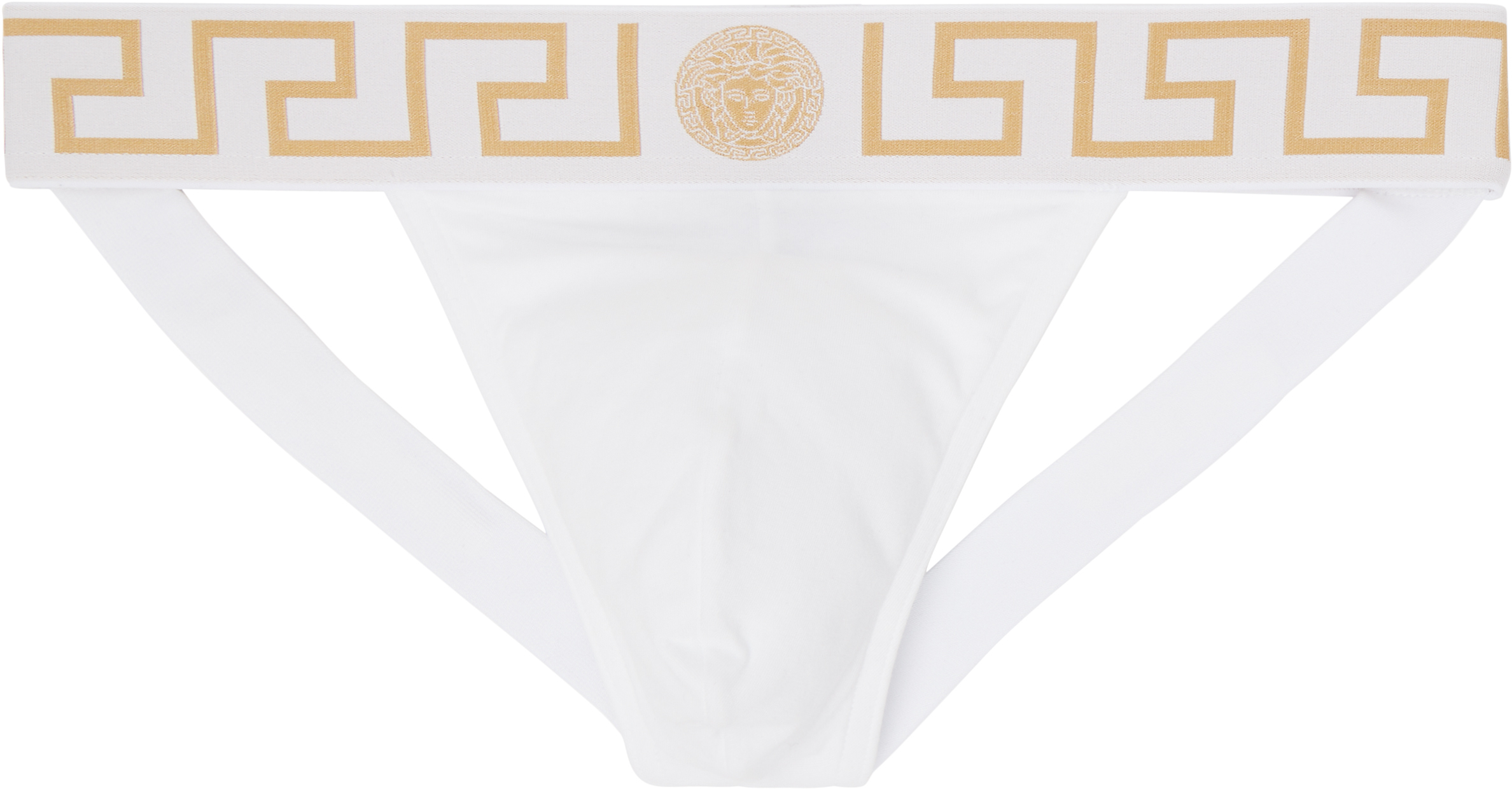 White Cotton-Jersey Jockstrap