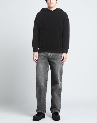 Man Sweatshirt Black Size L Cotton