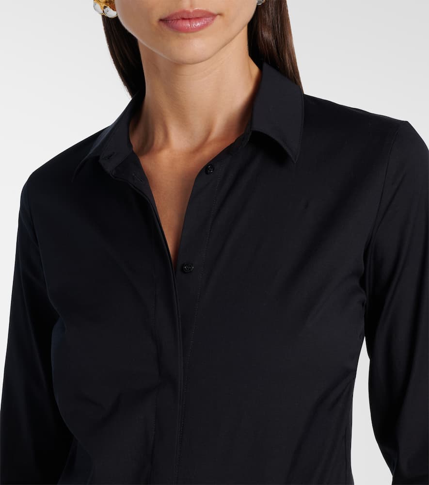 Cotton-blend poplin bodysuit
