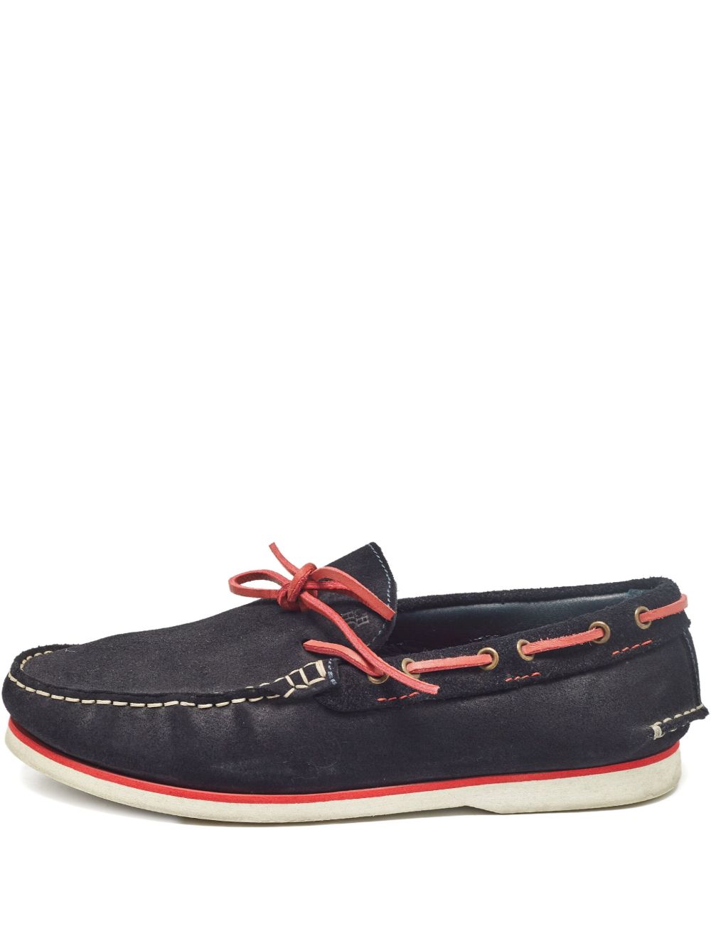 Leather boat shoes - Black
