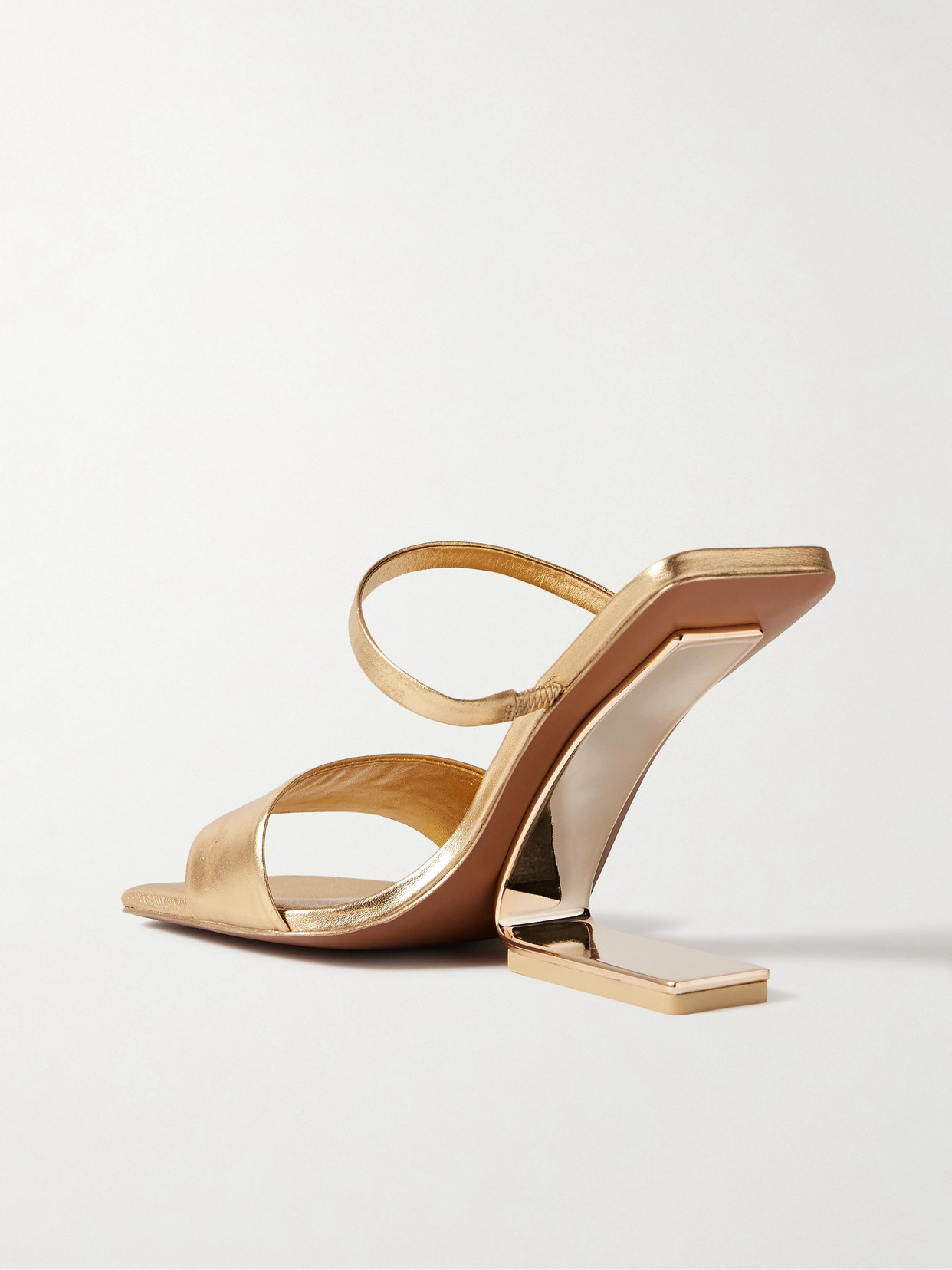 Rene Metallic Leather Sandals - IT36