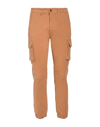 Man Pants Camel Size XXS Cotton, Elastane
