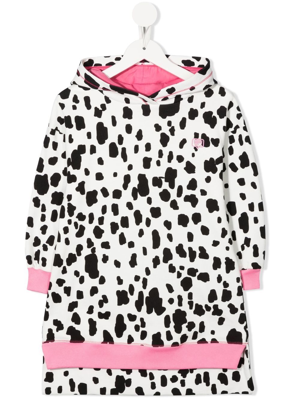 Dalmatian print dress - White