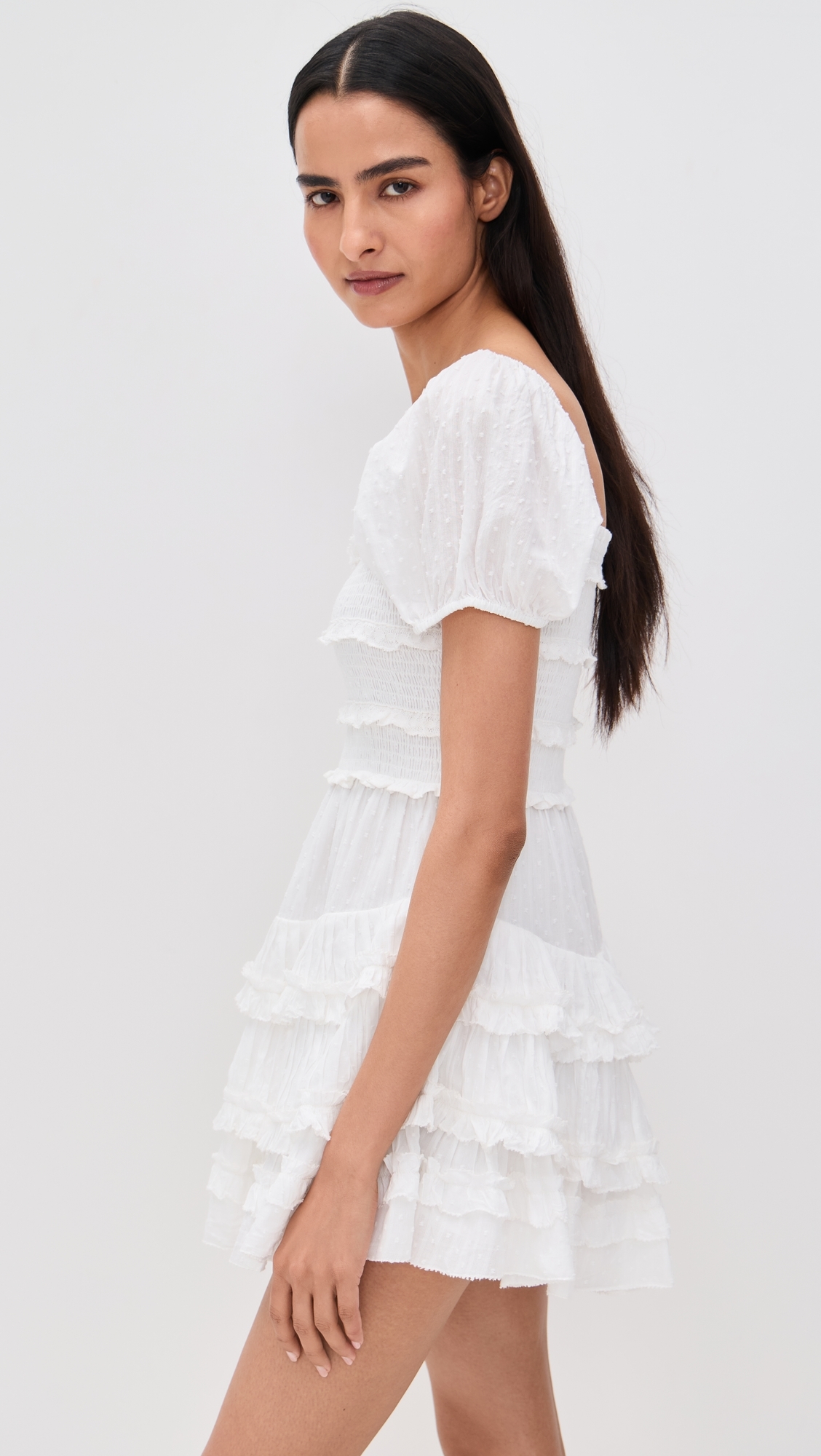 LoveShackFancy Fellows Dress Optic White