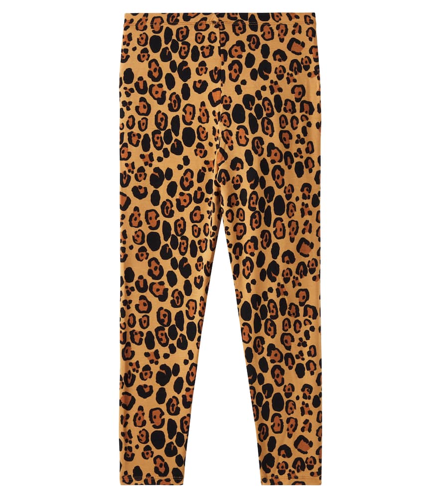 Leopard-print jersey leggings
