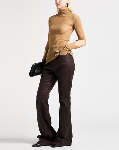 Woman Turtleneck Camel Size M Cotton, Polyamide