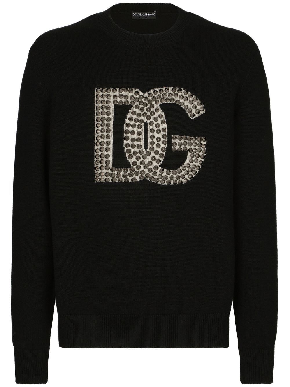 Studded logo-detail jumper - Black