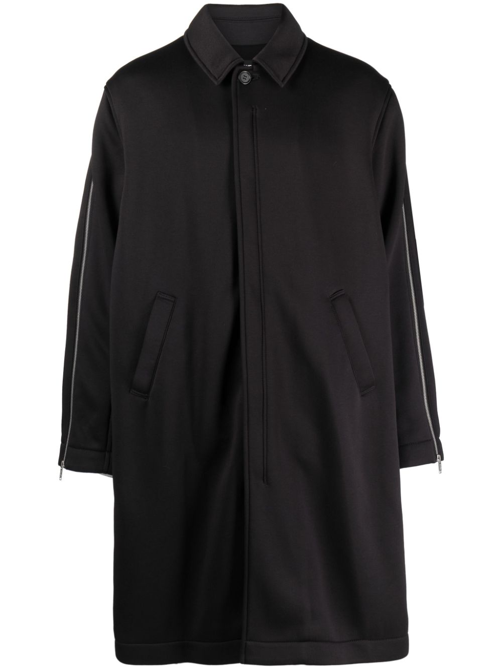 Zip-sleeve mid-length coat - Grey