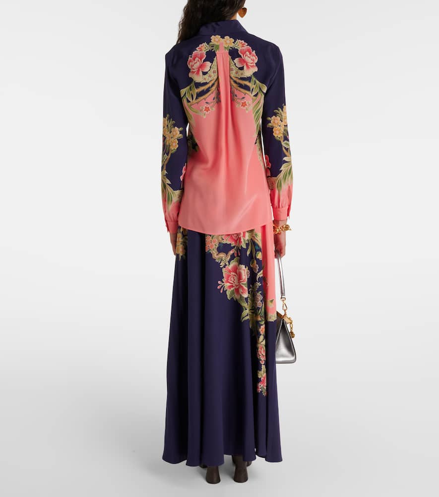 Printed silk shirt