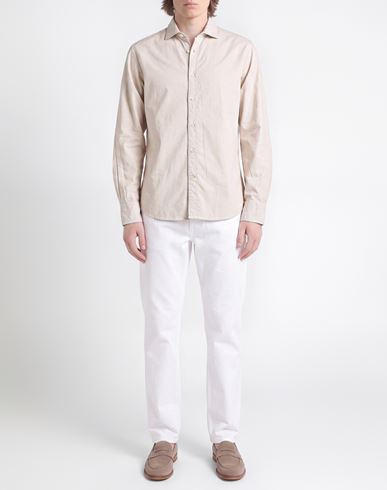 Man Shirt Cream Size 3XL Cotton