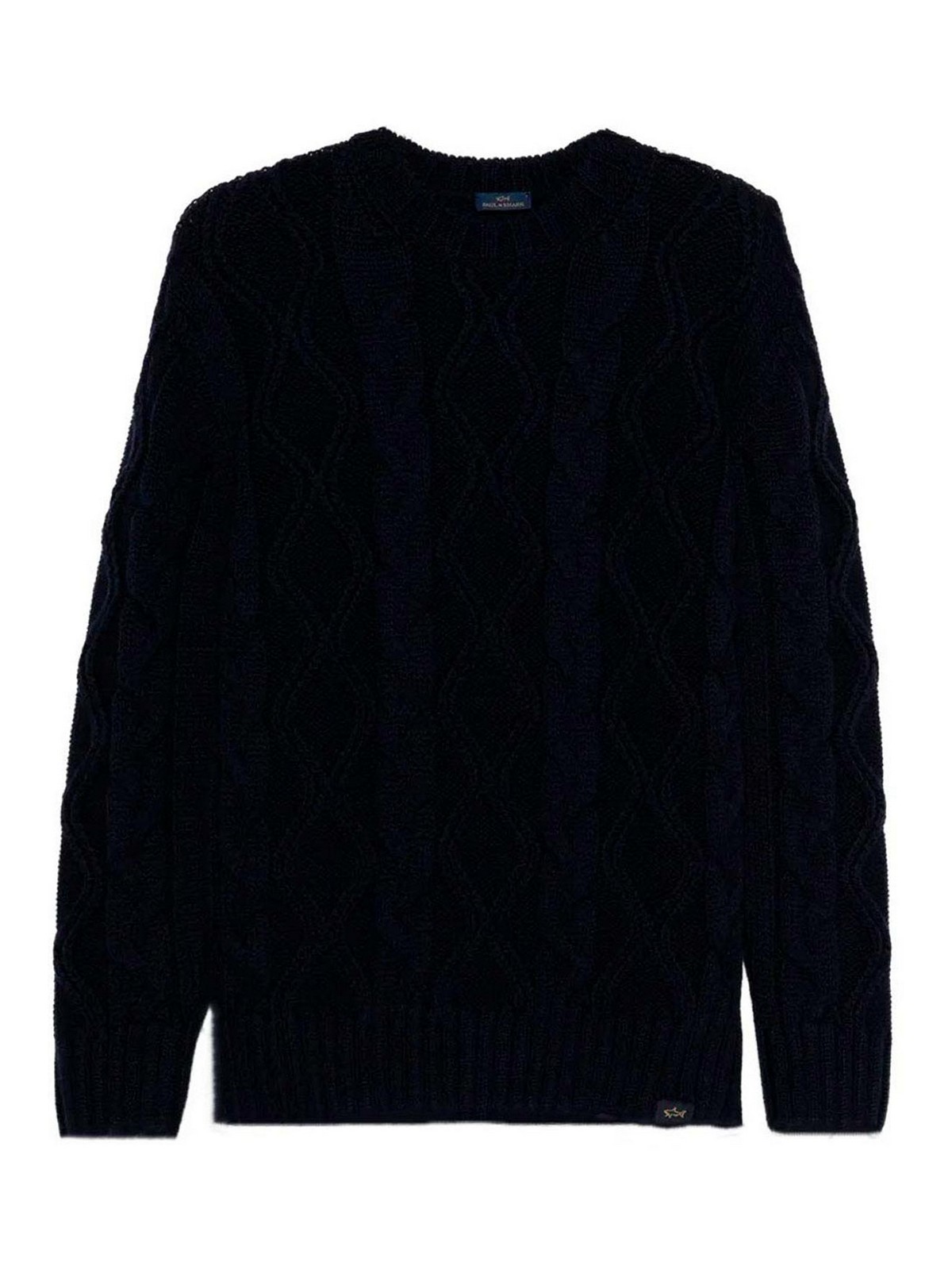Cable Knit Crewneck Wool Sweater