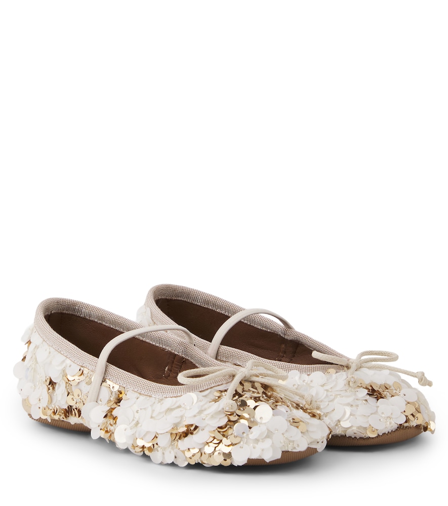 PèPè Sequined ballet flats