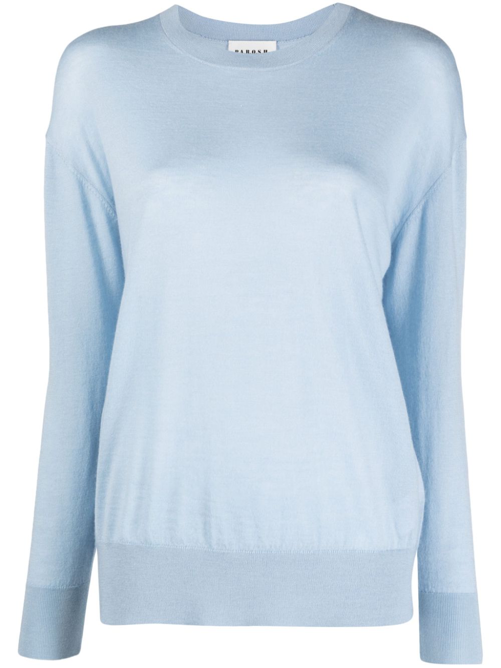 Maglia round-neck fine-ribbed jumper - Blue
