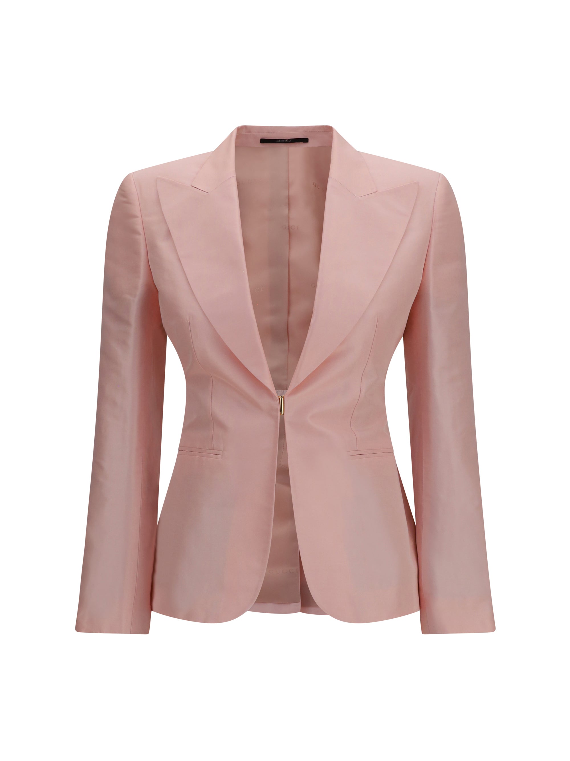 Silk Faille Blazer — Pink