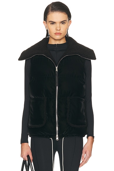 Varley Evie Puffer Gilet in Black. L. Also in M